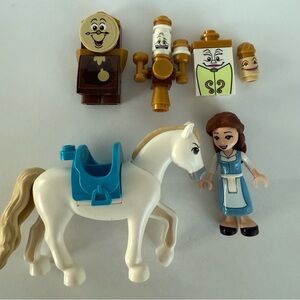 Lego Beauty & The Beast Mini Figures - Belle, Cogsworth, Lumiere